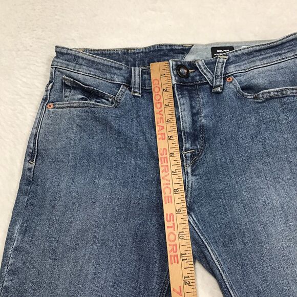 VOLCOM Solver Jean Men 29(30x28) Modern Straight Stretch Med Light Wash Surf - Picture 7 of 16